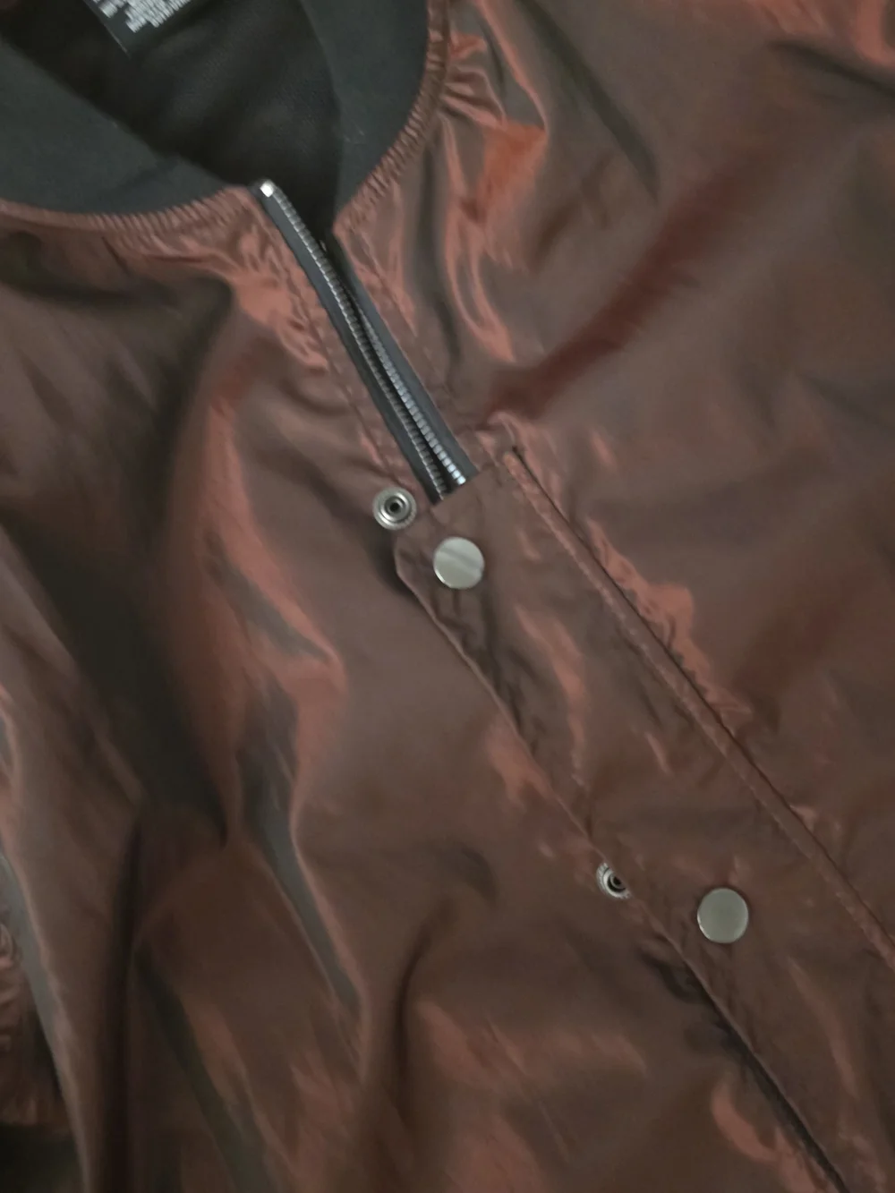 Obermeyer Men’s Long Bomber Jacket in Burgundy with Black Trim